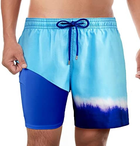 Sutlupeya mass nadar com revestimento de compressão 2 em 1 shorts de tábua de prancha rápida roupas de banho