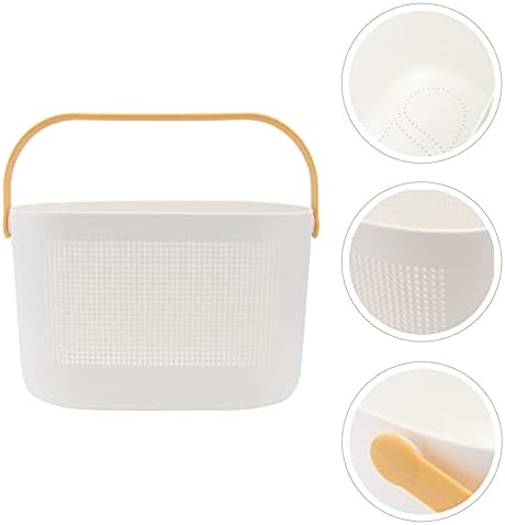 Cestos de recipientes de alça de 1pc e mão para roupas de cubo branco bin plástico lanches de mesa de banho