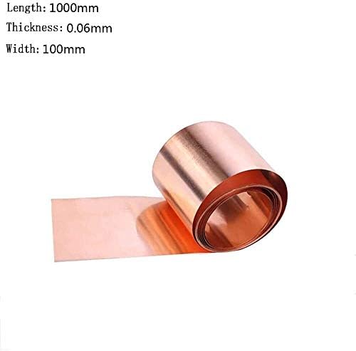 Folha de cobre Huilun Brass 99,9% Folha de folha de metal de cobre pura 0. 05x100x1000mm para artesanato aeroespacial,