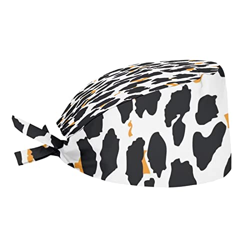 Jeocody Animal Cow Shower Cap, Cap boné com fashional com faixa de suor para mulheres/homens