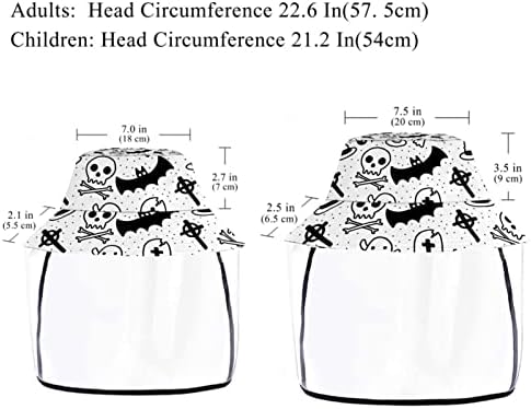 Chapéu de proteção para adultos com escudo facial, chapéu de pescador anti -sun tap, cartoon