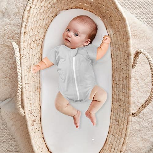 Alarmore Baby Swaddle 3-6 meses, Bamboo Transition Sleeps Mackle Swaddle com os braços para o