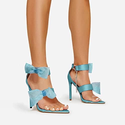 Ladies Fashion Summer Sandalle Sollele Sandals Mesh Mesh Ponto de taco de salto alto sapatos