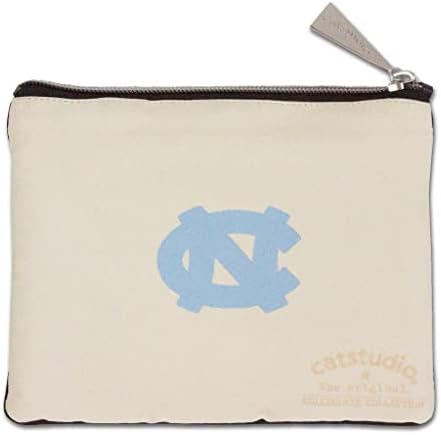 Catstudio University of North Carolina Collegiate Zipper bolsa bolsa | Segura seu telefone, moedas, lápis, maquiagem, guloseimas de cachorro e ferramentas tecnológicas