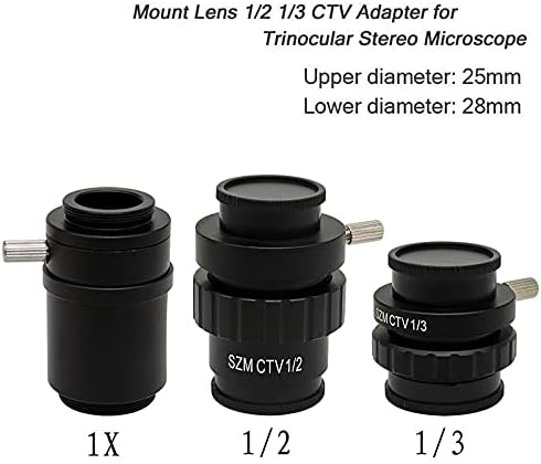 Acessórios para microscópio 1/2 1/3 1x 0,3x lente 0,5x, simul focal trinocular estéreo microscópio