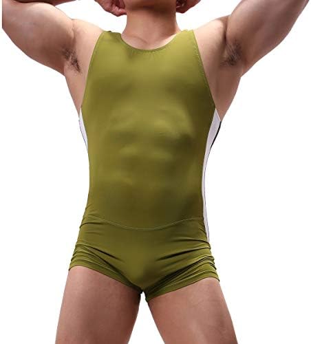 Apoiadores atléticos de Yufeida masculino Bodysuit Slim Fit Fit Active Wrestling Leotard Camadas de base da base