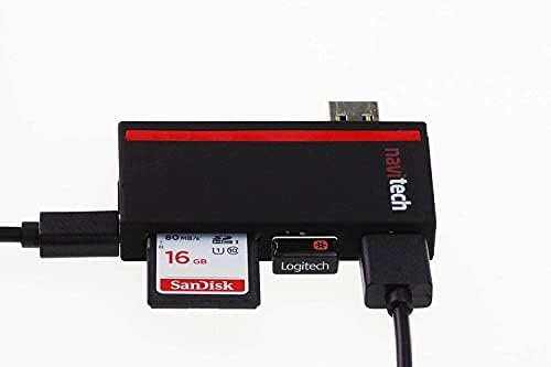 Navitech 2 em 1 laptop/tablet USB 3.0/2.0 Adaptador de cubo/micro USB Entrada com SD/micro sd leitor