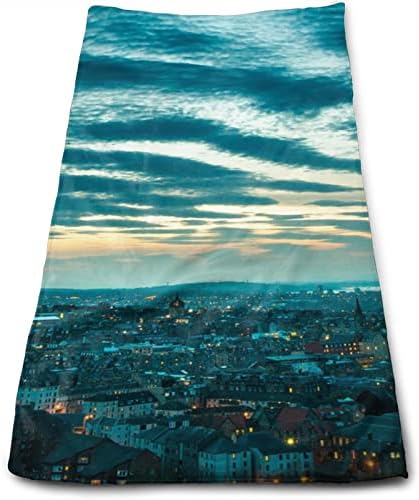 Cityscape Dusk Tootes Microfiber Tootes Toalha de hóspedes Decorações de banheiro de casa Toalha de ponta de ponta com alta absorção