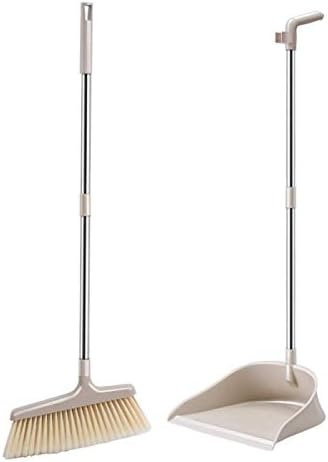 Broom e Dustpan Hemfv Conjunto - Stand Up Brush and Dust Pan Combo para limpeza vertical - cozinha, ar