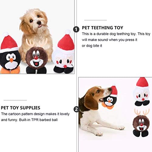 ABAODAM PET PET Enterta Toy Papai Noel Clause Plush Toy embutido- Em suprimentos de brinquedos de