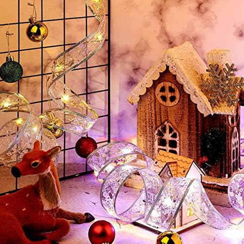 Luzes LED de fita de Natal, luzes de fada de fita brilhantes Luzes de Natal LED, luzes de árvore de Natal, luzes de fita de decoração para a árvore de Natal para ao ar livre, casamentos, jardim, férias, festa