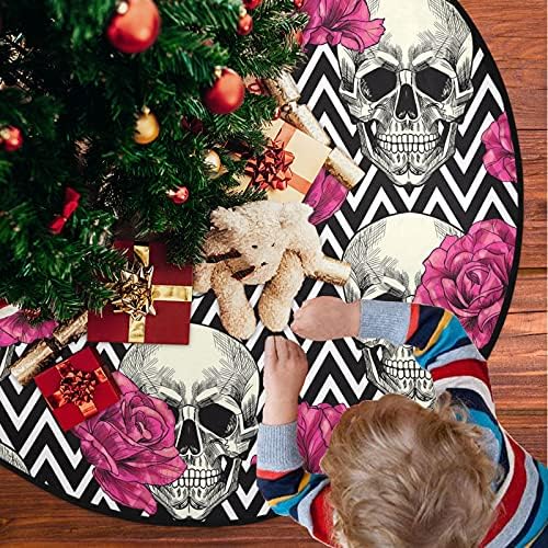 VISESUNNY TRIA DE NATAL MAT SKULL ROSE TRUSA TRUSE TRUSA TAP MATO PROTECTOR DO TRUSEBRO DE ÁRVORE STANCE