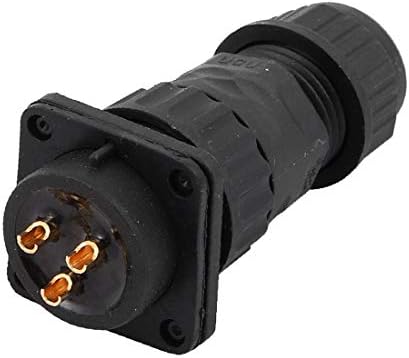 X-Dree 1set AC250V 15A M20 Frea 3 Terminais Male para fêmea Conector de aviação plástica (1set AC 220V 15A M20 Rosca 3 Terminales Macho a Hembra Colector de Aviación de Plástico