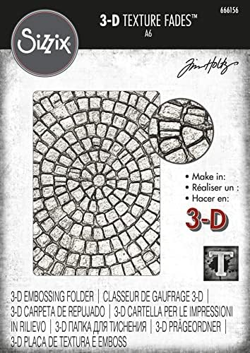 Tim Holtz Sizzix 2023 A textura da coleção cotidiana desaparece pastas de gravação - emaranhado, mosaico e pontilhado,