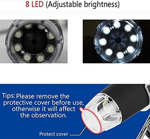 TJLSS ajustável 1600X 3 em 1 Microscópio digital USB Câmera de microscópio eletrônico para 8 LED Zoom