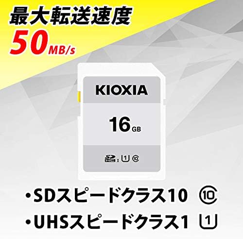 Kioxia Kthn-NW016G Antiga cartão SDHC de memória Toshiba, 16 GB, UHS-I Compatível, Classe 10, Made in Japan,