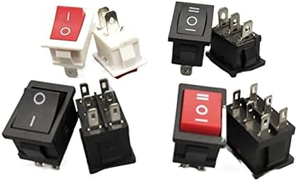 Larro Rocker Switch 5pcs kcd1 2piin 3pin 6pin Boat Car Rocker interruptor 6a/10a 250v/125vac botão