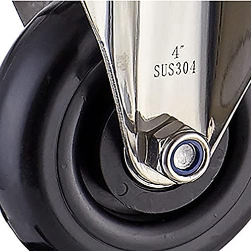 Qissa m12x25mm Casters de haste rosqueados, rodízio giratório de 3 polegadas com freio, lançador de punho