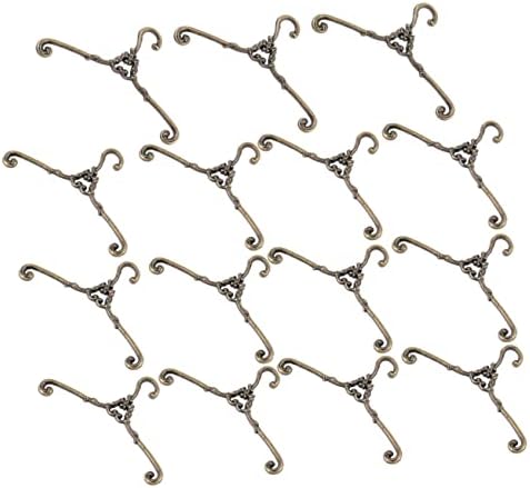 TOFFICU 45 PCS cabide de boneca mini cabides de rack para roupas cabide de casaco de metal mini