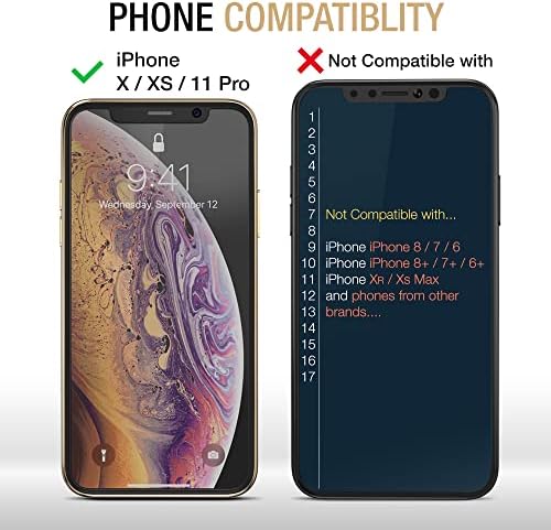 Protetor de tela de privacidade de Ushield compatível com iPhone XS/iPhone X/iPhone 11 Pro [protetor