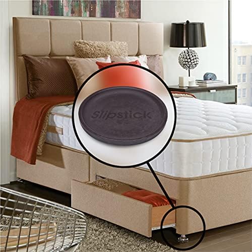 Slipstick Universal Non Slip Rubber Protector Pachotes de 3 polegadas redondo almofadas para evitar deslizamentos e proteger superfícies duras, marrom, CB755