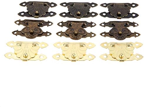 PORTA HASP LATCH 10PC ANTIGO DE BRASS/GOLD PADLOCK CABELA JOIXA CAIXA DE JOIXAS HASP FONITOS DE FUNFURAÇÃO