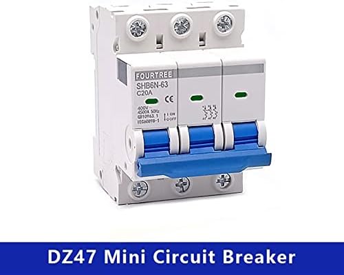 GRUNI 1PCS 3 POLE DIN RAIL MINI CIROCTIONador da caixa de distribuição de ar -intermato doméstico Equipamento