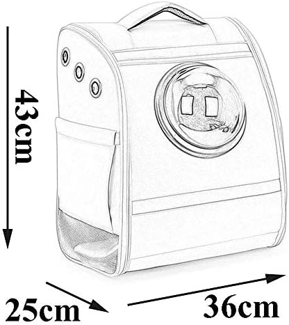 N/A Backpack portátil de viagem de estimação de animais de estimação, design de espuma da cápsula espacial