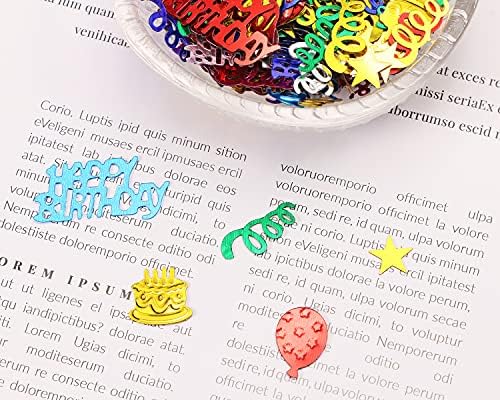 Colorido feliz aniversário CNFETTI 2000PCS FOIL METÁLICO BABELA BALLOONS BALLOONS STAR TABELA DORAÇÕES DE CONFEITES DE ESCATIONAIS PARA FESTO DE BIRNIMARY FESTO DIY