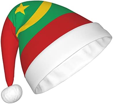 Bandeira da Mauritânia chapéu de natal, mulheres, capitão unissex natal chapéu de férias para chapéus