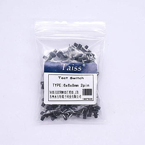 CZKE 100pcs 6x6x5mm 2 painel de 2 pinos PCB Momentário Tato tato Tato Push Butchen