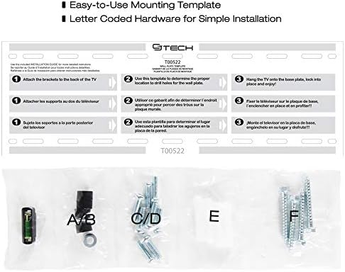 CJ Tech Tilting Television TV Montagem de parede para painel plano 32 - 65