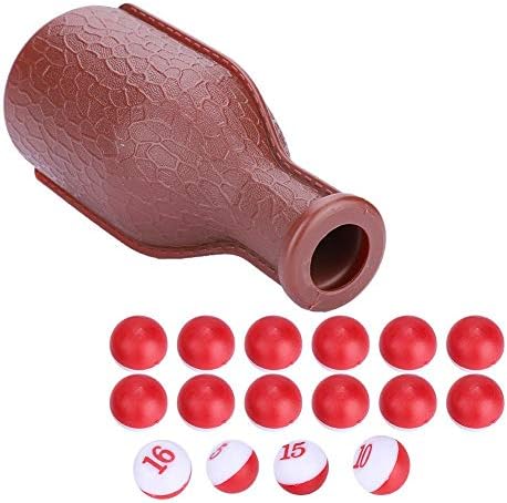 Billiard Shaker Bottle Rubber Billiard Kelly Pool Shaker Bottle com 16 bolas de contagem numerada