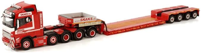 Para WSI para Volvo FH5 Globetrotter 8x4 LowLoader - 4 eixo com add on Axle Skaks SpeciaalTransport 1/50