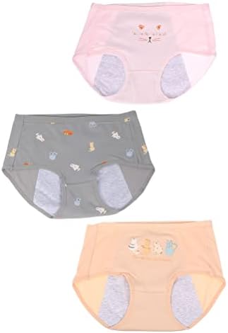 Cueca rural fisiológica de algodão 3pcs para calças de período menstrual duráveis