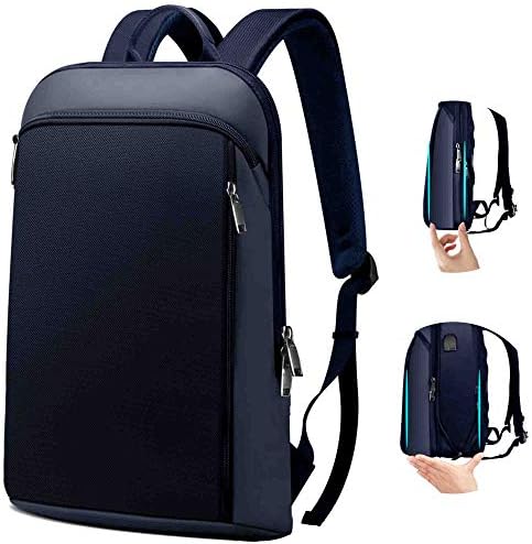 Zinz Slim e Expandível 15 15,6 Laptop de 16 polegadas Backpack Anti -Rouby Business Travel Notebook Bag