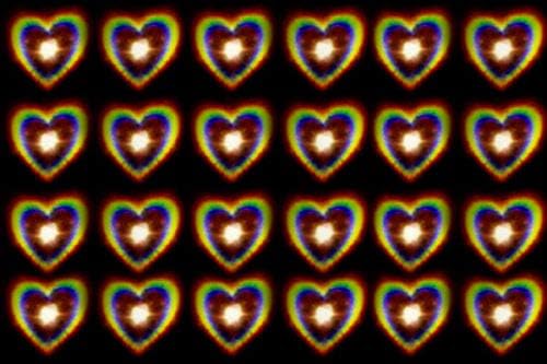 Hologangraphy Hearts Tamanho do filme A5 Bokeh para câmera, óculos, Filtro de efeito cardíaco Filtro DIY