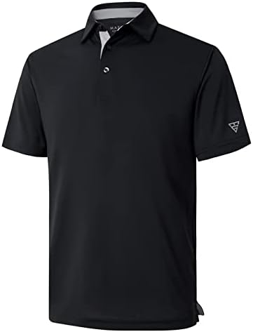 Camisa de golfe masculina Manga curta Maldição Wicking Desempenho seco Desempenho Sólido Casual Casual