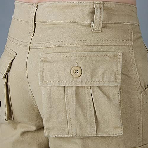 Ymosrh shorts masculinos Casual Coloque as calças cultivadas Multi Pockets Outdoor Shorts de calças retas de pernas