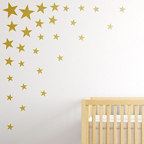 Yokind 117pcs estrelas de ouro estrelas de parede estrelas padrão adesivos de parede diy para crianças