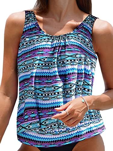 Tops de maiô Bikinx Tankini Top Tops para mulheres Modestas Tommumy Control Swim Tops PLUS TAMANHO TAMPO