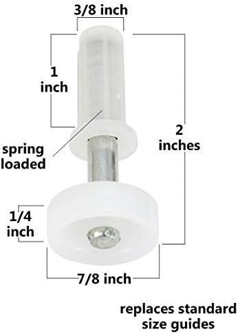 Hardware Harrier Rolamento guia de rolo de porta boscada com mola de mola, 4-pacote