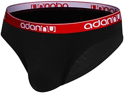 Mens Roupa de roupa íntima tanga de algodão para homens sem tag-algodão Briefless Briefs pretos com cintura