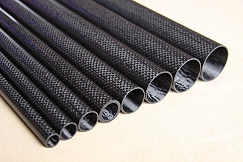 Whabest 8mm OD x 7mm ID x 500mm Rolo embrulhado Tubo de fibra de carbono 3k /tubulação 8 * 7 7