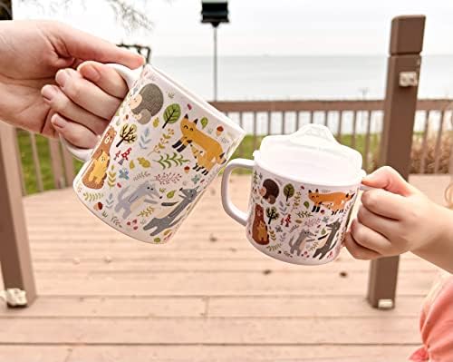 Camp Casual Mommy & Me Mug Conjunto - criaturas da floresta, multicolor, 12 onças