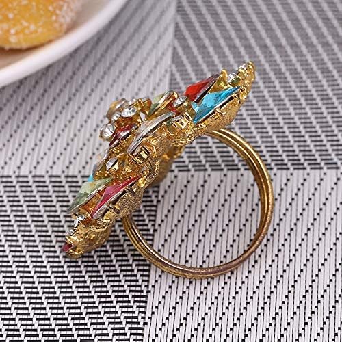 Pdgjg 50pcs shinestone guardily anel servette buckle de guardanapo para decoração de festa de casamento