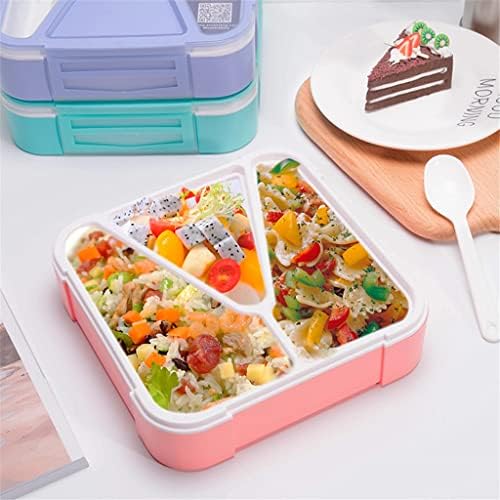 PDGJG Microondas Lanch Box Bento Box 3 Compartimentos para diferentes saladas de trabalhador portátil