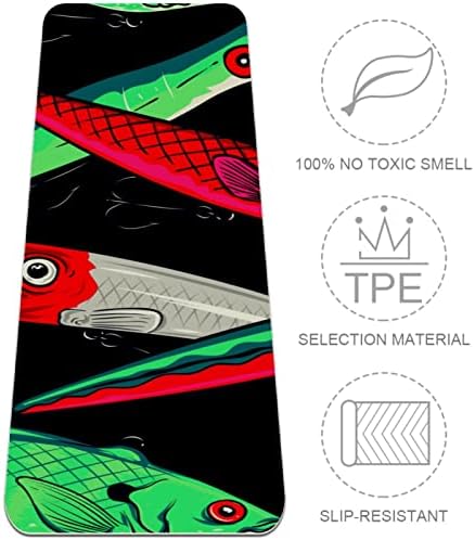 Yoga Mat 72 x 24 iscas de pesca Eco Friendly On Slip Fitness Exercition tapete para pilates e exercícios