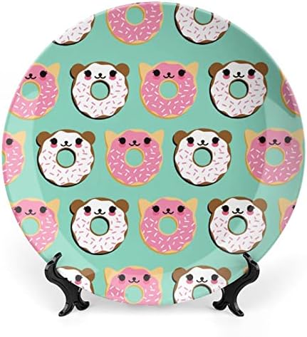 Donut Pandacustom Photo Bone China Decorativa Personalidade Cerâmica Placa Crafts Para Mulheres Presentes