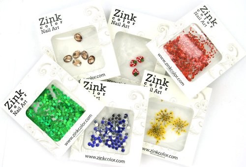 Zink coloril unhas art strass strass azul retângulo 100 peças enfeites